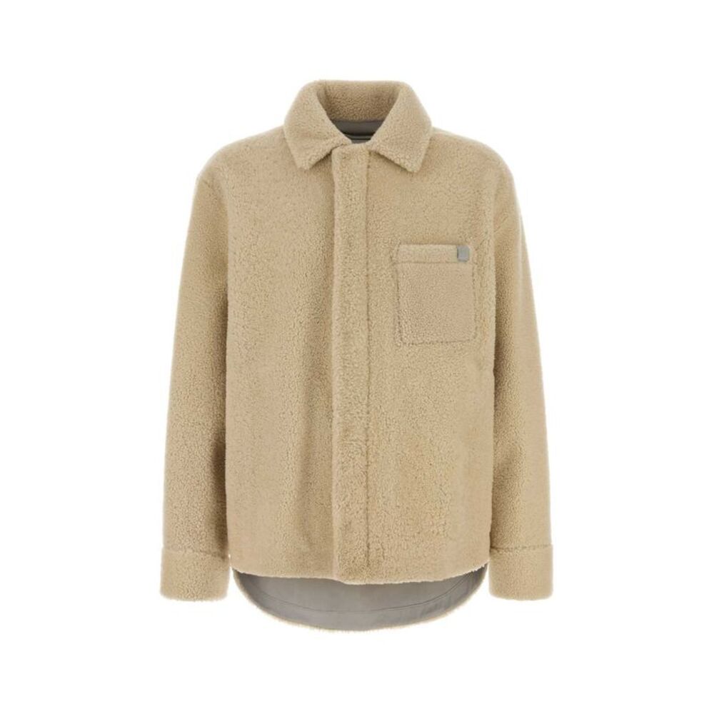 Loewe Men Ivory Shearling Jacket